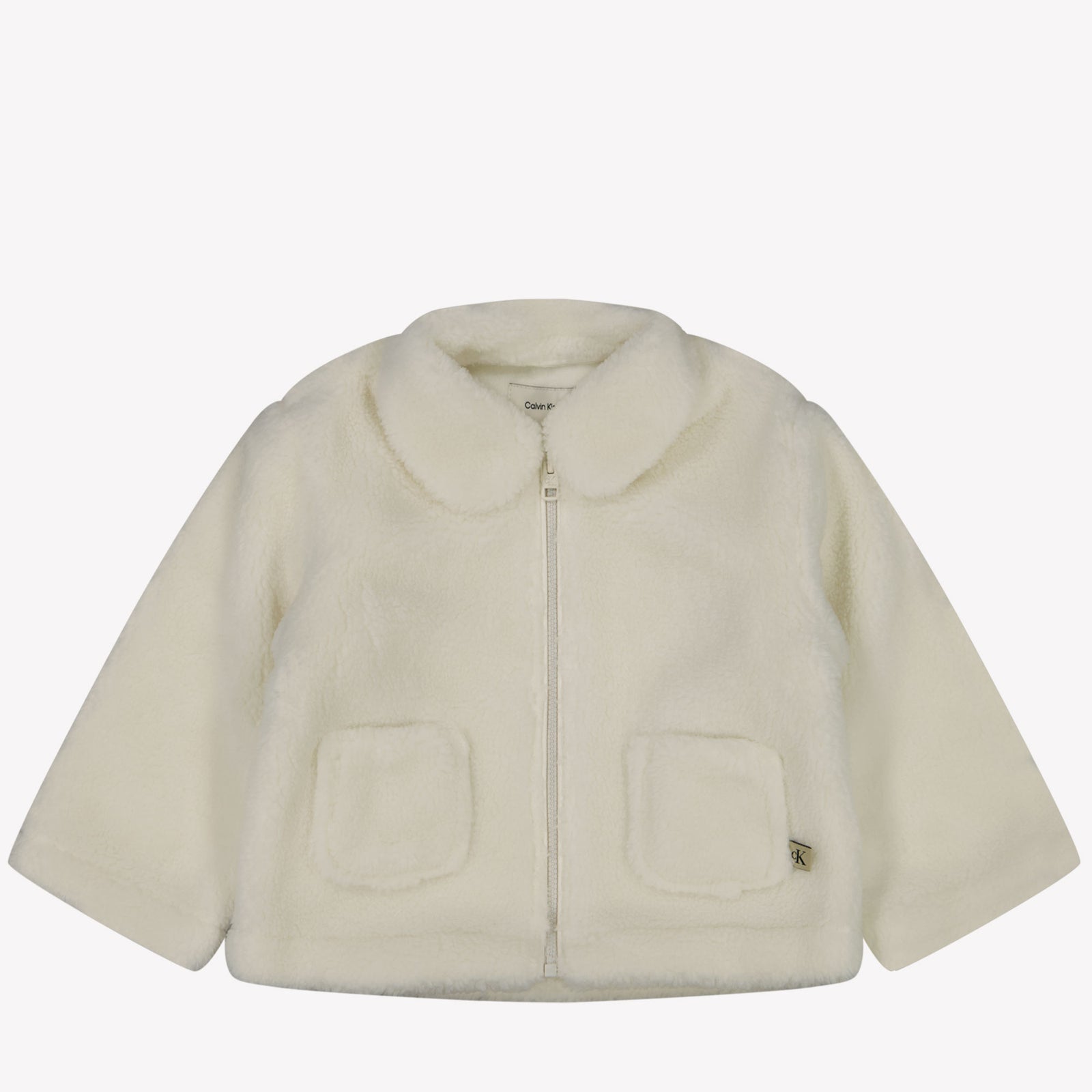 Calvin Klein Baby faux fur jacket Offwhite