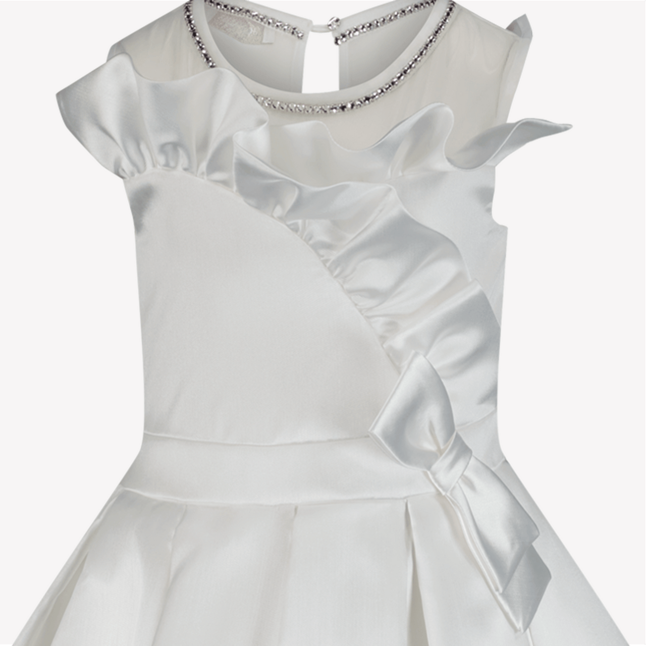 MonnaLisa Kinder Meisjes Jurk Off White