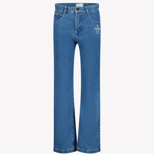 Fendi Kids guys Jeans In Blue