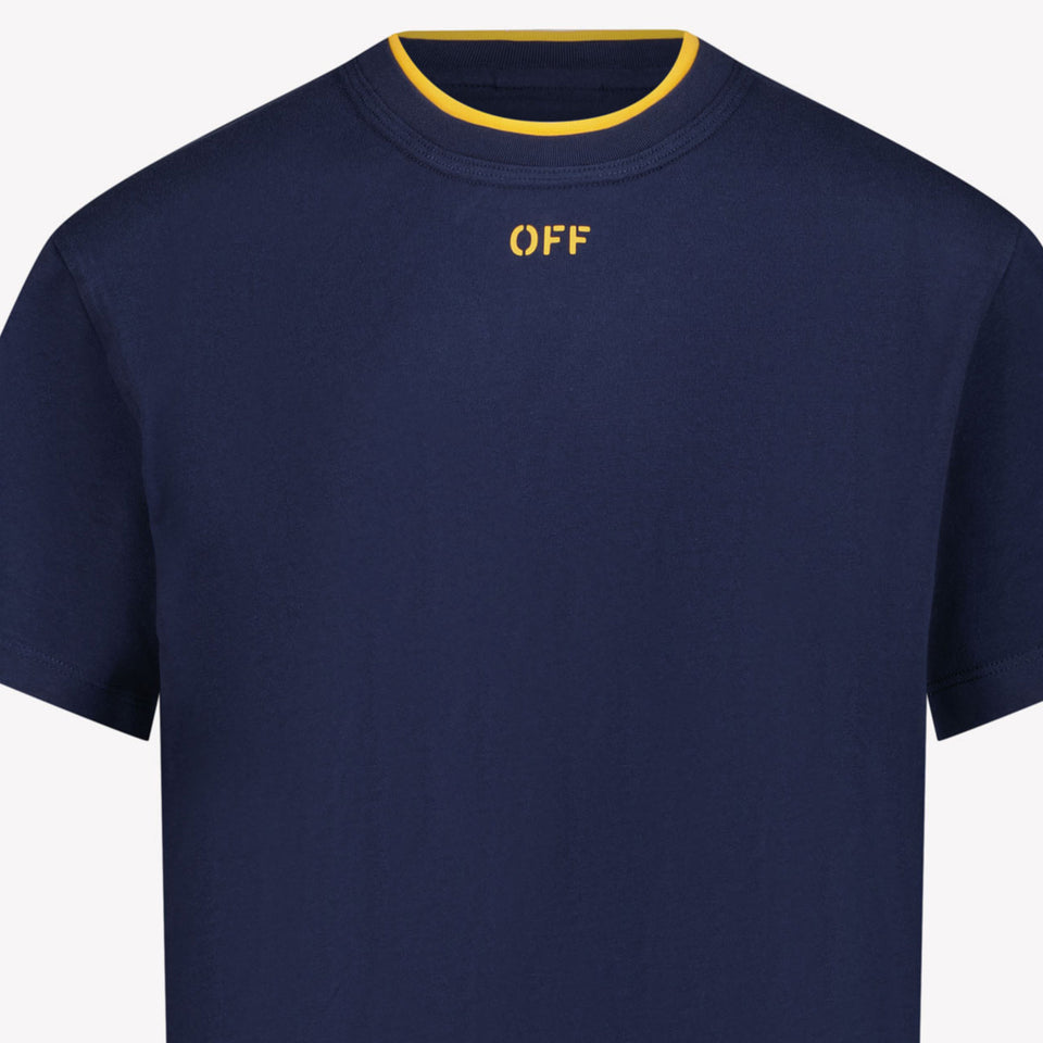 Off-White Kinder Jongens T-Shirt In Navy