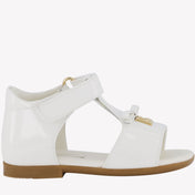 Dolce & Gabbana Çocuk Kız Sandaletleri Beyaz
