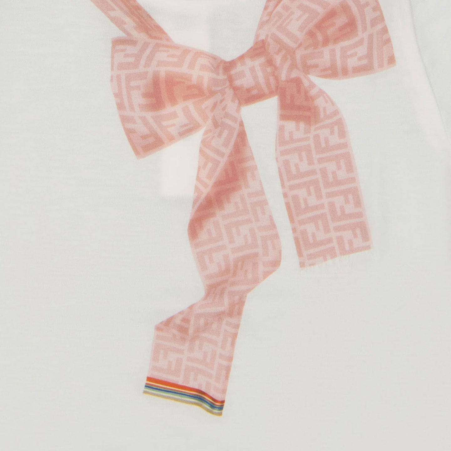 Fendi Baby Meisjes T-Shirt In Wit