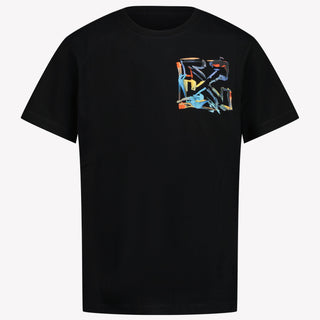 Off-White Kinder Jongens T-Shirt In Zwart