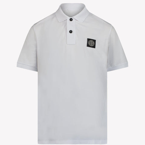 Stone Island Kids Boys Polo White