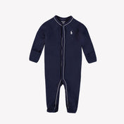 Ralph Lauren Baby Boys Playsuit In Navy