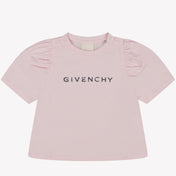 Givenchy 女の赤ちゃんTシャツライトピンク