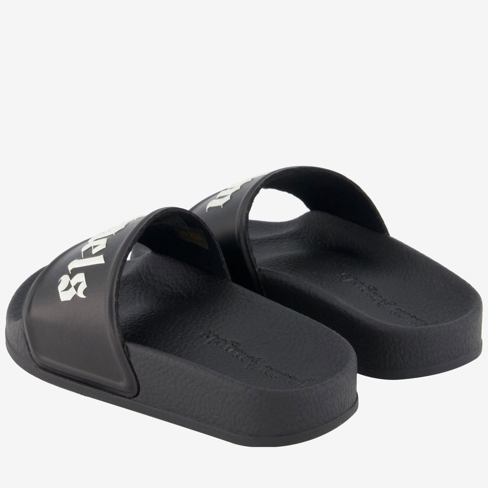 Palm Angels Boys Flipflops In Black