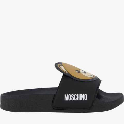 Moschino Kinder Unisex Slippers Zwart 25