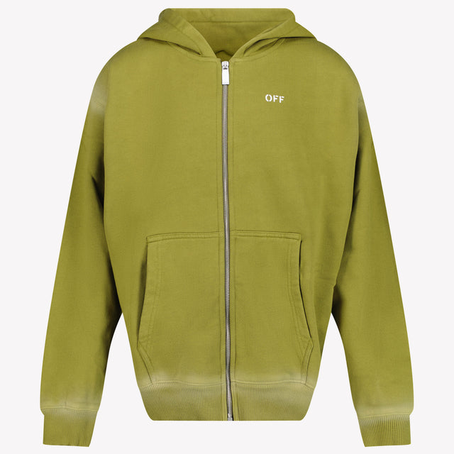 Off-White Boys Cardigan Olive Green