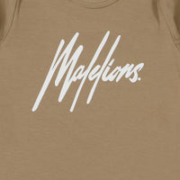 Malelions Baby Unisex Romper Beige