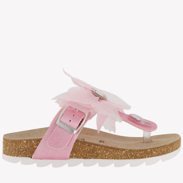 MonnaLisa Meisjes Slippers In Licht Roze