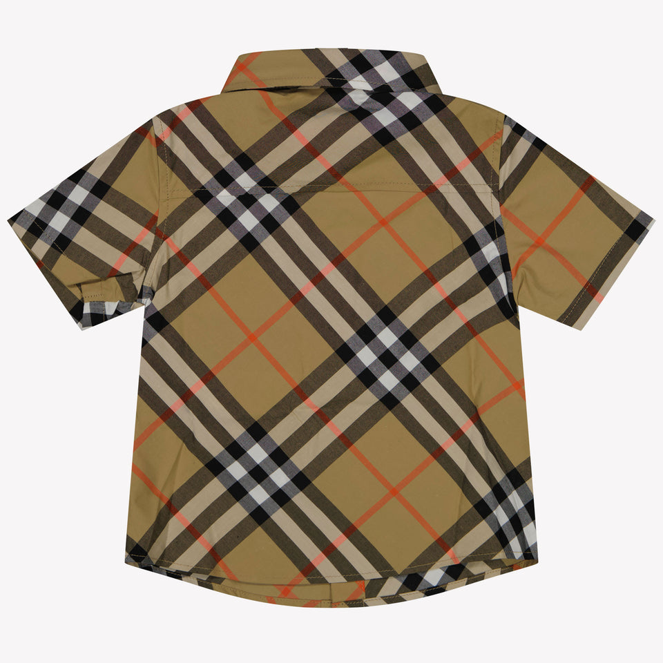 Burberry Oscar ss baby boys blouse in Beige