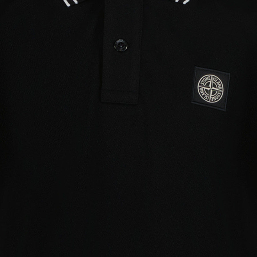 Stone Island Jongens Polo Zwart