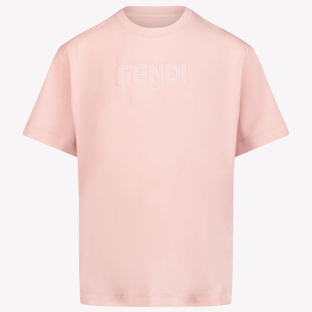 Fendi Kids Unisex T-shirt in Light Pink