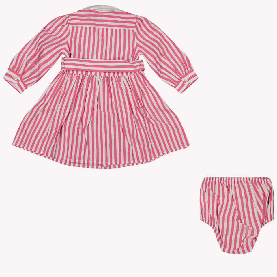 Ralph Lauren Baby Girls Dress In Fuchsia