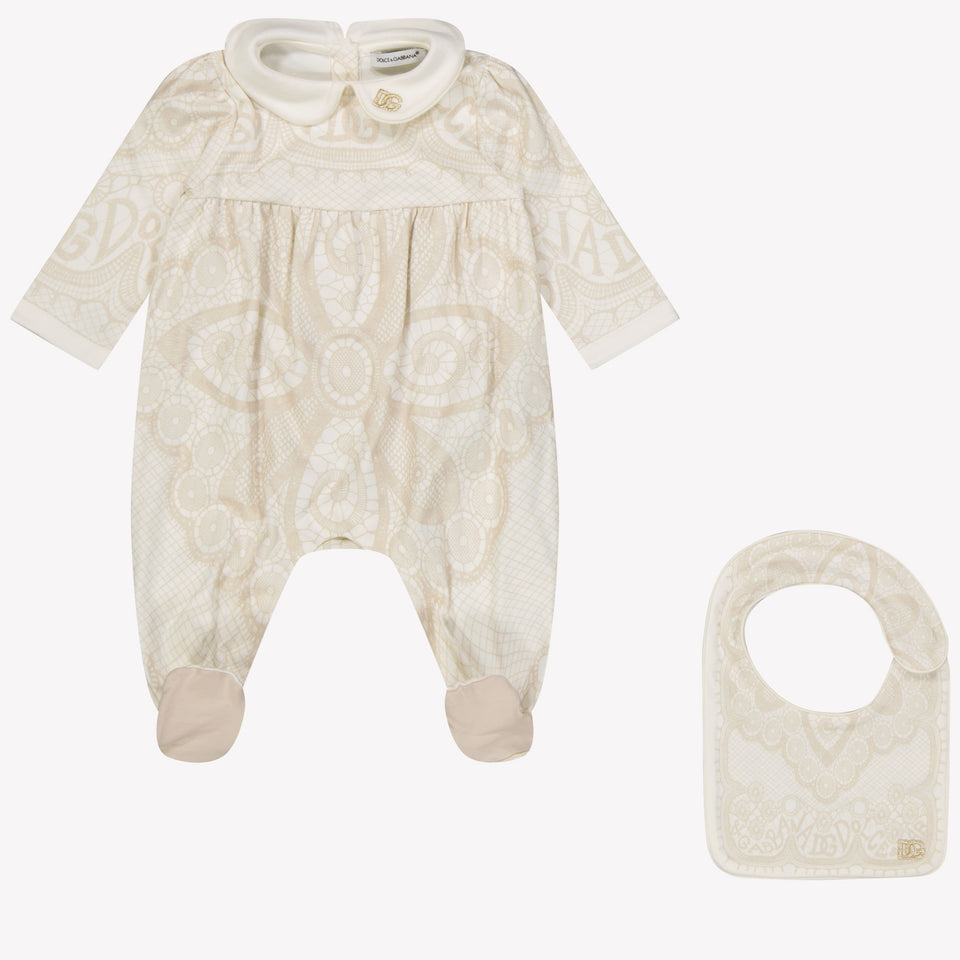 Dolce & Gabbana Baby Unisex Playsuit Light Beige