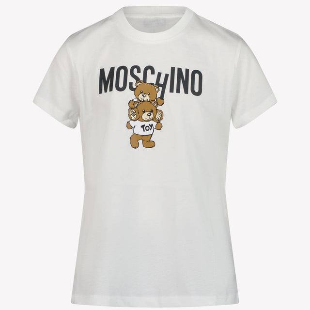 Moschino Unisex T-shirt Wit 4Y