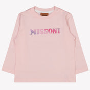 Missoni 女の赤ちゃんTシャツライトピンク