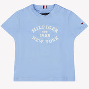 Tommy Hilfiger Bebek Erkekler T-Shirt Açık Mavi