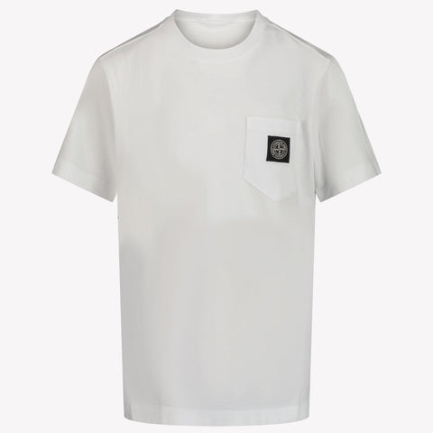 Stone Island Kids Boys  T-Shirt White