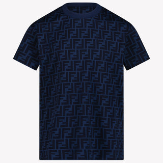 Fendi Kids Unisex T-shirt in Navy