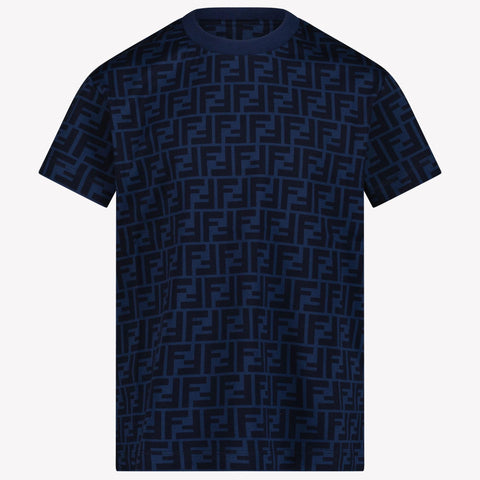 Fendi Kids Unisex T-Shirt  Navy