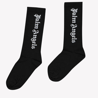 Palm Angels Kids Unisex Socks in Black