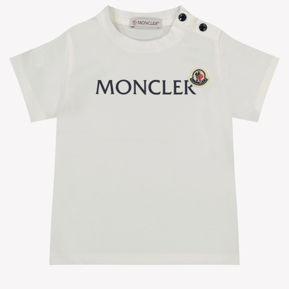 Moncler Baby Jongens T-Shirt In Wit