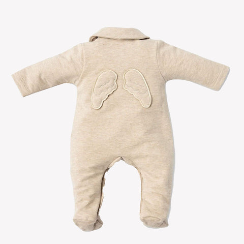 First Baby Unisex Playsuit Beige
