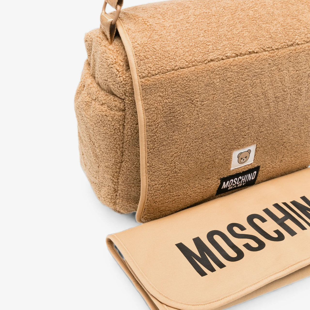 Moschino Baby Unisex Diaper Bag In Beige