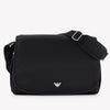Armani Baby Unisex Diaper Bag In Black