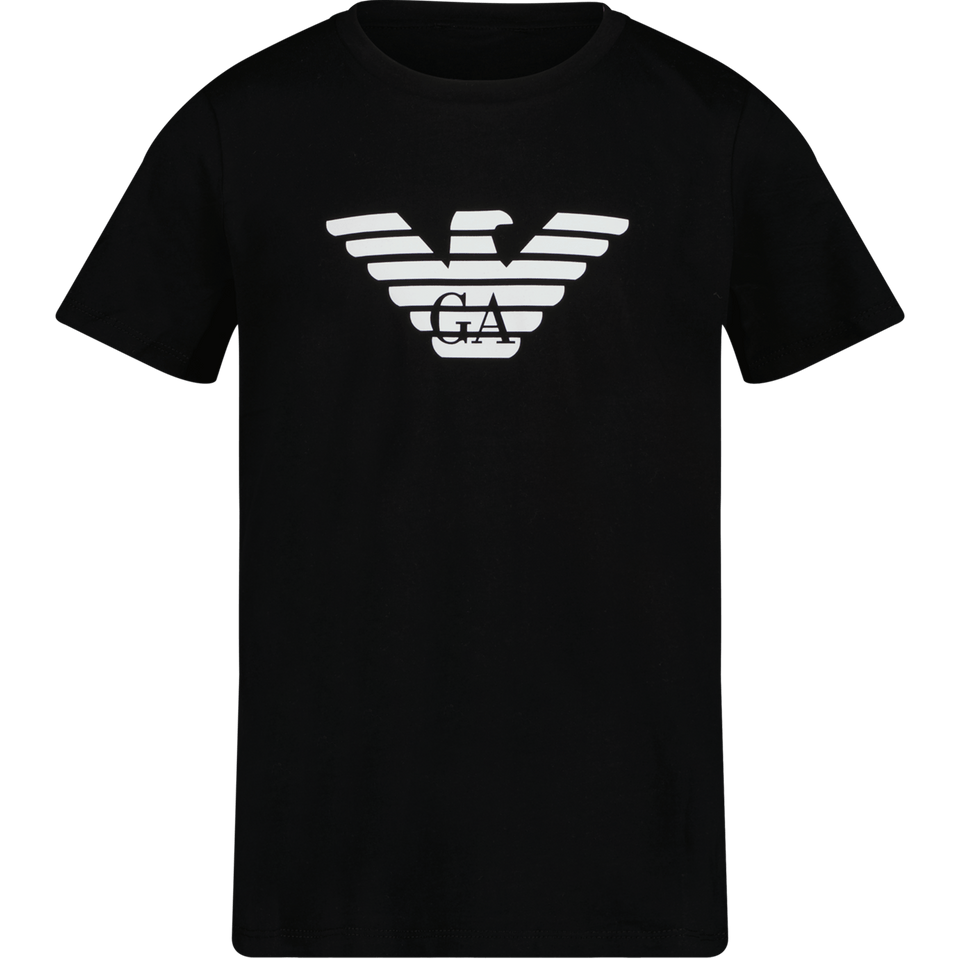 Armani Kinder Jongens T-Shirt Zwart 4Y