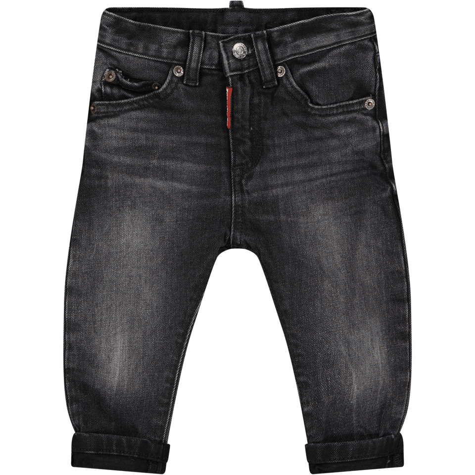 Dsquared2 Baby Unisex Jeans Zwart 3 mnd